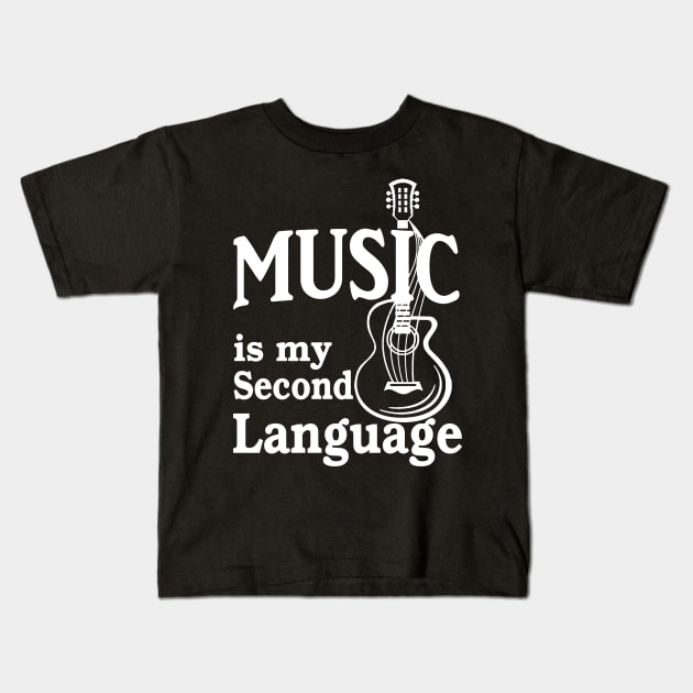 Music is my second language Kids T-Shirt by pickledpossums